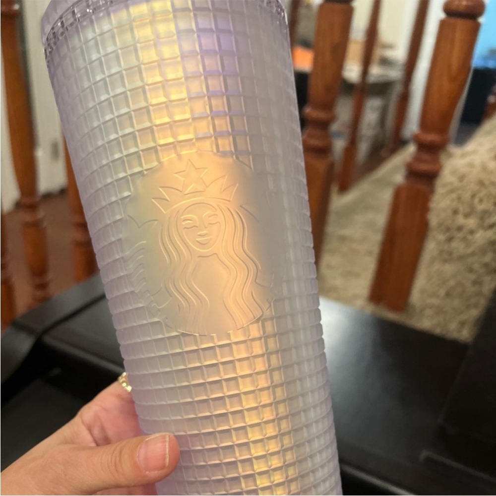 Starbucks Holographic Textured Tumbler Iridescent and Plum